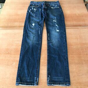 Dsquared Straight Leg Jean Men 29 Blue Mid Rise Distressed Medium Wash Stretch